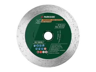 PARKSIDE Slijpschijven 76 mm (Diamantdoorslijpschijf Turbo 76 mm)