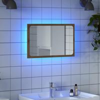 Badkamerspiegel met LED 60x8,5x38 cm artisanaal eikenkleurig