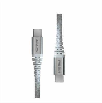 Swissten Kevlar USB-C naar USB-C kabel - 1.5M - Wit
