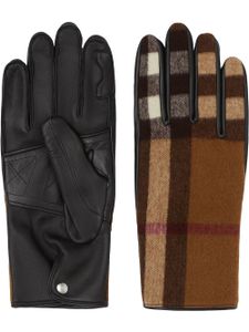 Burberry gants à carreaux - Marron