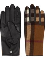 Burberry gants à carreaux - Marron