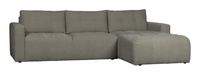 vtwonen Loungebank 'Bar' Rechts, Washed look, kleur Warm Grijs