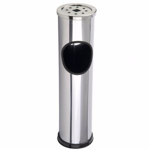 Afvalbak & asbak rvs 565x145mm