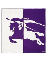 Burberry foulard en soie à imprimé cheval - Violet - thumbnail