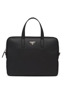 Prada mallette en cuir Saffiano - Noir