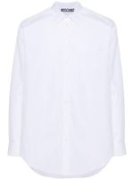 Moschino logo-embroidered cotton shirt - Blanc - thumbnail