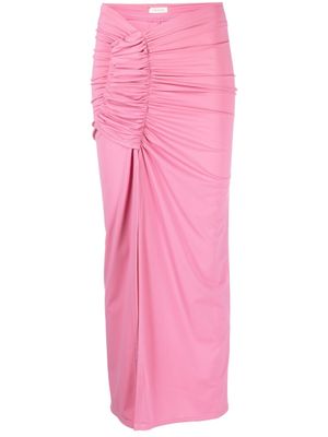 The Mannei jupe longue à design asymétrique - Rose