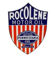 Rocolene Motor Oil Stalen Bord Met Relief - 50 x 35cm