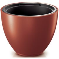 Prosperplast Plantenpot/bloempot Sevilla - buiten/binnen - kunststof - koper - D30 x H23 cm   -