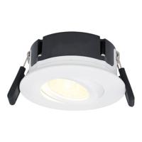 Napels LED inbouwspot Extra Plat (39mm) - 360° Kantelbaar - 8 Watt 570 Lumen - Dimbaar - IP65 Waterdicht voor Badkamer, binnen en buiten - Wit