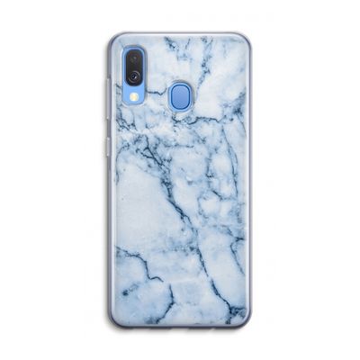 Blauw marmer: Samsung Galaxy A40 Transparant Hoesje