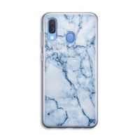 Blauw marmer: Samsung Galaxy A40 Transparant Hoesje