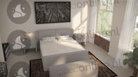 Standaard boxspring 200 x 200 cm- stofkleur 1734