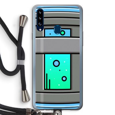 Chug Bottle: Samsung Galaxy A20s Transparant Hoesje met koord