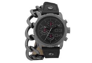 Horlogeband Diesel DZ5309 Leder Zwart 22mm