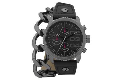 Horlogeband Diesel DZ5309 Leder Zwart 22mm
