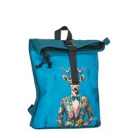 Mart Art Los Angeles Dressed Deer Rolltop Backpack Mini Mart Art Los Angeles Dressed Deer Rolltop Backpack Mini
