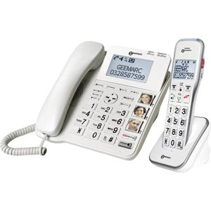 Geemarc AMPLIDECT 595 COMBI Vaste seniorentelefoon Antwoordapparaat, Handsfree, Optisch belsignaal, Compatibel voor hoorapparatuur
