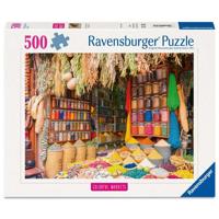 Ravensburger - Puzzel van 500 stukjes - Marokkaanse specerijenmarkt (Puzzelhoogtepunten, Kleurrijke markten) - Leeftijd 12+ - 12001816