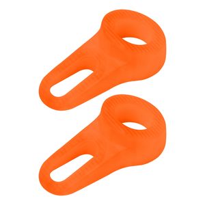 Deltafix Block it Deurwig - 2x - oranje - TPE kunststof - 12 x 3,8 cm - deurstopper