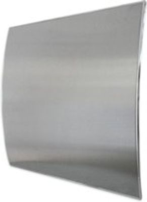 Whisper Design Ventilatierooster Vierkant (afvoer & Toevoer) Ø100mm - Rvs Gebogen