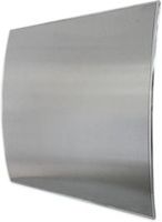 Whisper Design Ventilatierooster Vierkant (afvoer & Toevoer) Ø100mm - Rvs Gebogen
