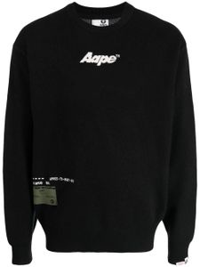 AAPE BY *A BATHING APE® pull à logo intarsia - Noir