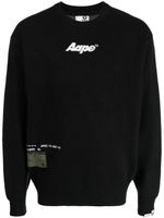 AAPE BY *A BATHING APE® pull à logo intarsia - Noir - thumbnail