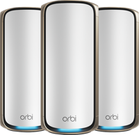 NETGEAR Orbi 970 Series Quad-Band WiFi 7, 3-Pack Quad-band (2.4 GHz / 5 GHz-1 / 5 GHz-2 / 6 GHz) Wi-Fi 6 (802.11ax) Grijs Intern - thumbnail