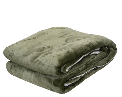 Sprei pesl130b170h1.5 cm donker groen - Decoris