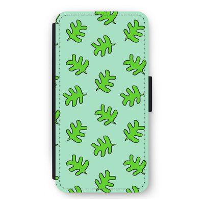 Groene blaadjes: iPhone 11 Pro Max Flip Hoesje