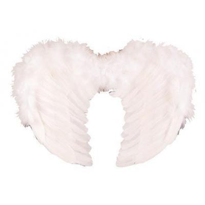 Carnaval verkleed engelen veren vleugels - wit - voor kinderen - 50 x 35 cm