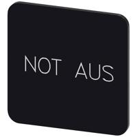 Siemens 3SU1900-0AF16-0AS0 3SU19000AF160AS0 Vierkant (b x h) 22 mm x 22 mm NOT-AUS Zwart, Wit 10 stuk(s)