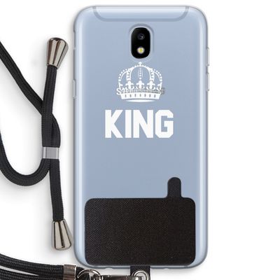 King zwart: Samsung Galaxy J5 (2017) Transparant Hoesje met koord