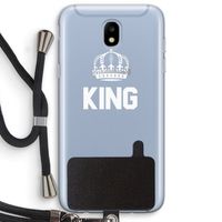 King zwart: Samsung Galaxy J5 (2017) Transparant Hoesje met koord