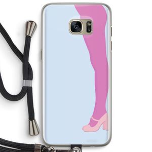 Pink panty: Samsung Galaxy S7 Edge Transparant Hoesje met koord