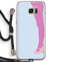 Pink panty: Samsung Galaxy S7 Edge Transparant Hoesje met koord