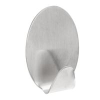 Excellent houseware Zelfklevende rvs haakjes - ovaal - 2x stuks - 5 x 5,5 cm