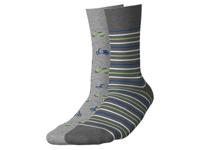 esmara 2 Paar sokken (Auto's/strepen, 43-46)