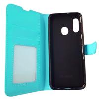Galaxy A20e hoesje aqua blauw