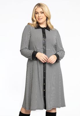 Yoek Blouse-jurk | Zwart | Maat 58/60