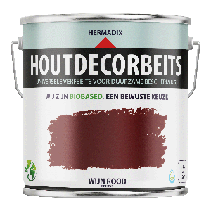 Hermadix Houtdecor Verfbeits - Wijn Rood