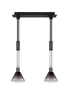 Trio Design hanglamp Stanley 2-lichts smoke glas 319500232