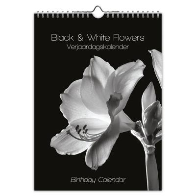 Black & White Flowers Verjaardagskalender Black & White Flowers Verjaardagskalender