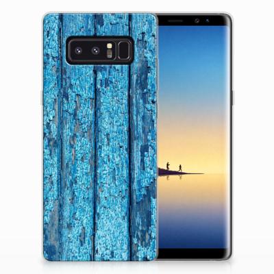 Samsung Galaxy Note 8 | Bumper Hoesje | Wood Blue