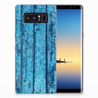 Samsung Galaxy Note 8 | Bumper Hoesje | Wood Blue Samsung Galaxy Note 8 | Bumper Hoesje | Wood Blue