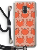 Krab: Samsung Galaxy A8 (2018) Transparant Hoesje met koord