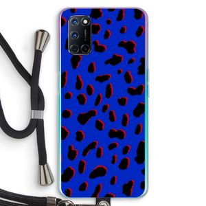 Blue Leopard: Oppo A72 Transparant Hoesje met koord