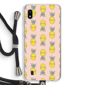 Ananas: Samsung Galaxy A10 Transparant Hoesje met koord