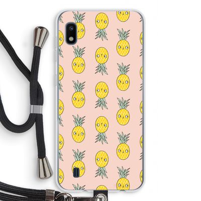 Ananas: Samsung Galaxy A10 Transparant Hoesje met koord